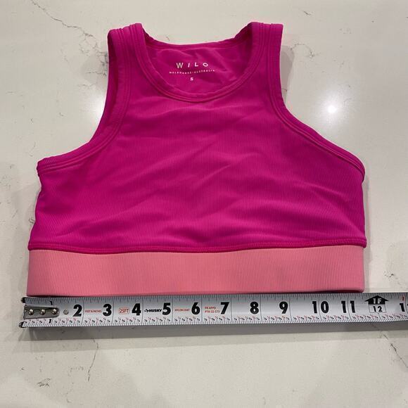 Wilo The Label Hot Pink Workout Tank Top Crop‎ Top size small - Picture 4 of 6